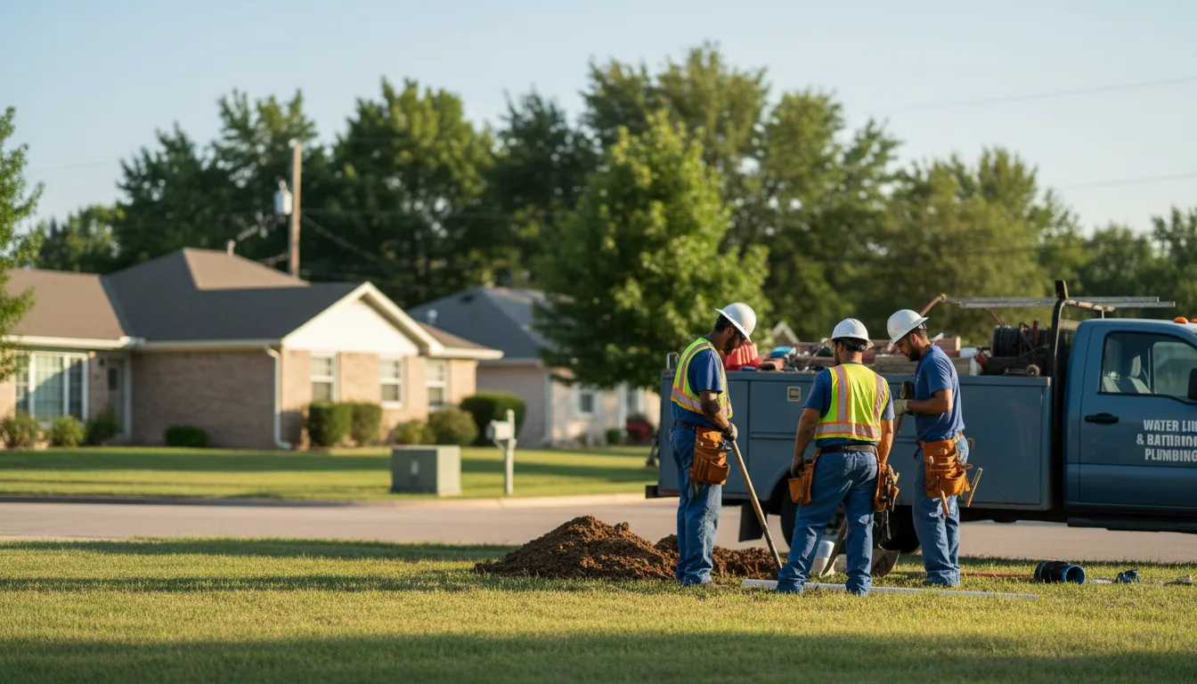Residential water line and bathroom plumbing service in Hammond, WI